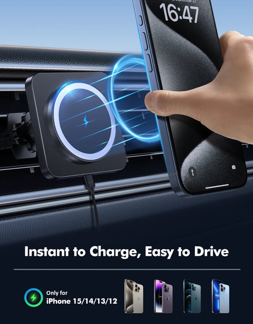 Load image into Gallery viewer, Car Mag-Safe Wireless Charger - Car Mount Fast Charging Air Vent Phone Holder Mount for Iphone 17/16/15/14/13/12 - Black
