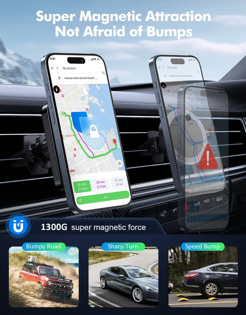 Load image into Gallery viewer, Car Mag-Safe Wireless Charger - Car Mount Fast Charging Air Vent Phone Holder Mount for Iphone 17/16/15/14/13/12 - Black
