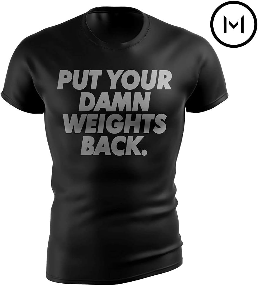 Bodybuilding Shirts for Men - Motivational Gym Muscle Black Tshirt