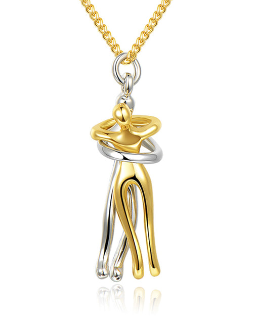 Load image into Gallery viewer, Love Hug Necklace Unisex Men Women Couple Jewelry Simple Temperament Clavicle Chain Valentines Day Lover Gift
