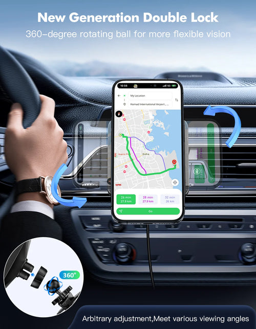 Load image into Gallery viewer, Car Mag-Safe Wireless Charger - Car Mount Fast Charging Air Vent Phone Holder Mount for Iphone 17/16/15/14/13/12 - Black
